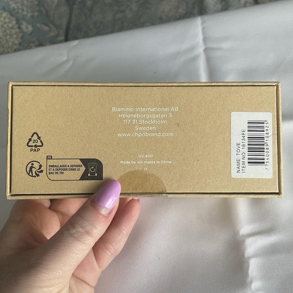 CHPO Tove Sunglasses Milky Tea Frame Made Of Recycled Plastic Grey Lens - Picture 8 of 9